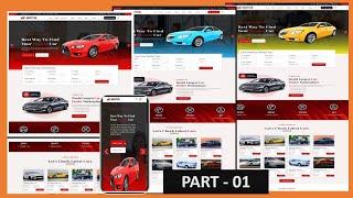Car Selling Website - Multiple Page Website | PART - 01 | HTML CSS & JavaScript