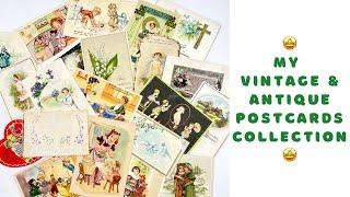 VINTAGE & ANTIQUE POSTCARD COLLECTION #sevenplaza #junkjournalideas #vintagefinds