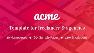 ACME - Theme for freelancers & agencies | Themeforest Website Templates and Themes