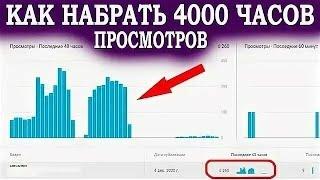 Как набрать 4000 часов просмотров на YouTube БЫСТРО