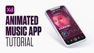 How to Auto Animate a Music Mobile App in Adobe XD (Tutorial)