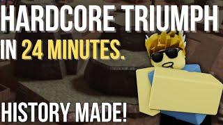 [WR/HISTORY MADE] HARDCORE SPEEDRUN IN 24 MINUTES | Roblox Tower Defense Simulator TDS