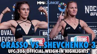 Alexa Grasso, Valentina Shevchenko make weight for historic UFC 306 trilogy fight | Noche UFC