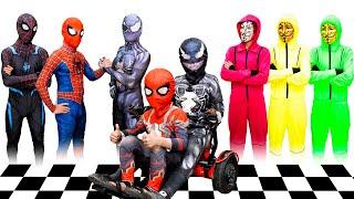 PRO 4 SPIDERMAN & KID SPIDERMAN ||Team Spiderman searches Person who Stole Kid Spider's new Car