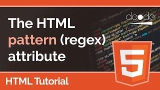 The HTML "pattern" Attribute - Regular Expressions on Input Fields!