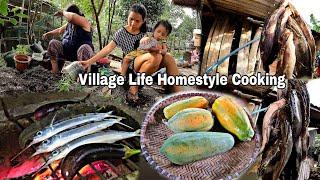 VILLAGE LIFE : Catfish, Fresh Fruits & Vegetables | Healthy Village Cooking