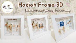 Hadiah Frame 3D Untuk Acara Wisuda / Anniversary / Ulang tahun - AS Frame