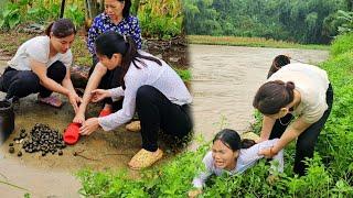 Single mother : Flood season, Sam and Thuong try their luck at catching fish & help poor old lady