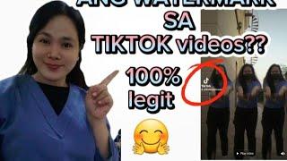 PAANO TANGGALIN  ANG WATERMARK SA TIKTOK  VIDEOS (STEP BY STEP) EASY TUTORIAL 100% LEGIT