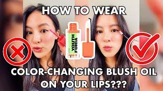 Testing Youthforia Tik Tok Viral Color-Changing BYO Blush Oil On Lips?! #shorts