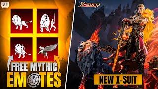 New X-Suit Is Here | x-Suit  Free Mythic Emotes | New Lion Companion | PUBGM