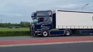 Brandstrans Scania R450 Truckstar uittocht 2023 // Straight pipe