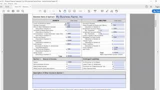 How to fill out SBA Form 413