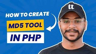 How to create md5 tool in PHP | PHP Tools