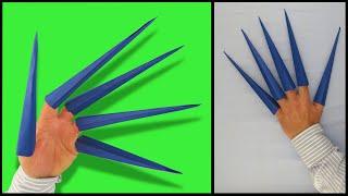 Длинные когти из бумаги | оригами :)