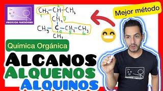 NOMENCLATURA ALCANOS ALQUENOS y ALQUINOS | 𝘼𝙥𝙧é𝙣𝙙𝙚𝙡𝙤 𝙔𝘼 ​🫵​​| Química ORGÁNICA