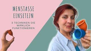 Menstruationstasse einführen (Drei Falttechniken im Vergleich) und Empfehlung