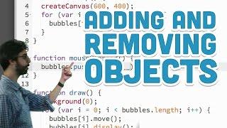 7.4: Adding and Removing Objects - p5.js Tutorial