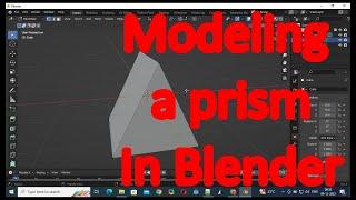 How to construct a prism from the default cube in blender