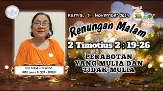 Saya dan PKLU GPIB Membaca Alkitab Bersama, Kamis malam, 14 November 2024