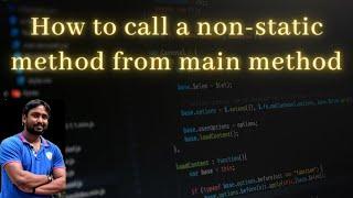 How to call a non static method from static method