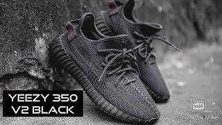 ADIDAS YEEZY BOOST 350 V2 BLACK STATIC NON REFLECTIVE REVIEW & UNBOXING ON FEET REVIEW YEEZY 350!