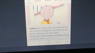 Why is caillou bald