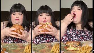 Gain weight eating many Food  Belly stuffing #bellystuffing #bellyfat #bbw