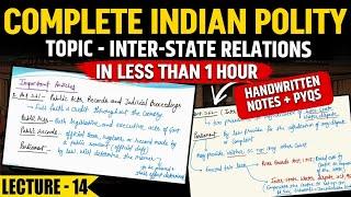 Complete Indian Polity | Inter-State Relations | Ep14 | UPSC 2025 | OnlyIAS