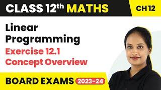 Linear Programming - Exercise 12.1 Concept Overview | Class 12 Maths Chapter 12 (2022-23)