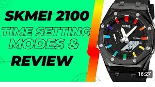 SKMEI 2100 Time Setting & Modes | In-Depth Review | Casioak Homage | Best G-Shock GA2100 Alternative