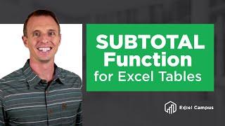 The Subtotal Function For Excel Tables Total Row
