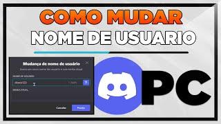 Como Mudar o Nome de Usuario do Discord PC 2025