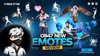 OB47 NEW EMOTES REVIEW  GARENA FREE FIRE