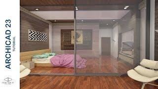 Archicad 23 Tutorial Ceiling Modeling and Interior Design + Rendering