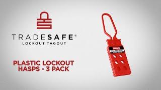 Plastic Lockout Hasp - 3 Pack LOTO Hasps | TRADESAFE