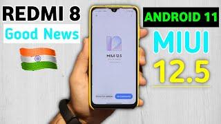 Xiaomi Redmi 8 MIUI 12.5 Update| Redmi 8 Miui Android 11 Miui 12.5 | India Miui 12.5 Update