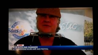 Brock Howard intro n interview Live on air, at Creekside Blues and Jazz festival..