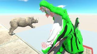 Green Giant Spinosaurus Swallows the every unit - Animal Revolt Battle Simulator