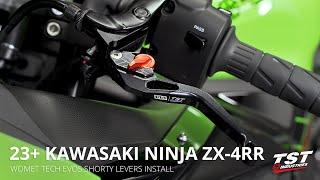 How to install Womet-Tech EVOS Shorty Levers on a 2023+ Kawasaki ZX-4RR by TST Industries