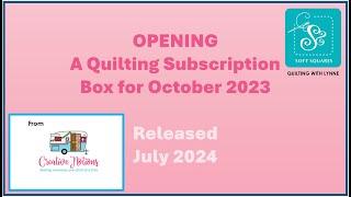 Let's open the Creative Notions' Subscription box for Oct 2023. Just released July 2024. Must see!