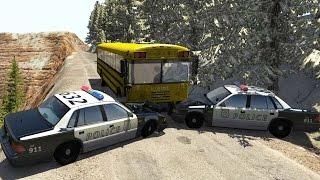 Realistic Police Roadblock + Blockade Crashes - BeamNG Drive Crash Compilation Gameplay Highlights