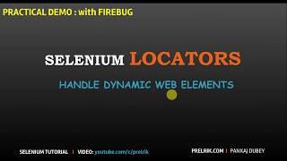 selenium locators (All): handle dynamic web elements