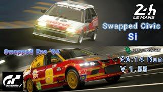 GT7 Tokyo Expressway 600 w/Swapped Evo '04 & Le Mans 700  Swapped Civic Si Builds V 1.55