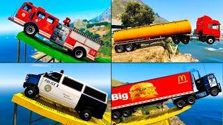 Trucks Jumping Into Water #9 - GTA 5 Cars Jumps COMPILATION