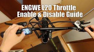 ENGWE L20 How To Enable & Disable Throttle Accelerator