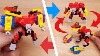 Micro LEGO brick dinosaurs combiner transformer mech -  Dino Combo (similar to Kyoryuger)