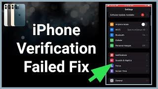 How To Fix iPhone Verification Failed