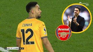 Matheus Cunha vs Man United | All Skills | ARSENAL TAGET