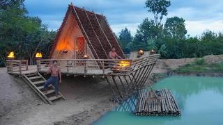 How To Build Private A-Frame House In Front Abandoned Lake House